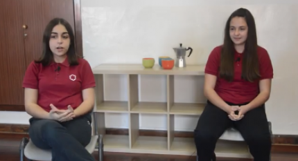 Un café contigo, con las alumnas de 2º ESO, recientemente ganadoras del concurso. Jóvenes por el agua frente el cambio climático.